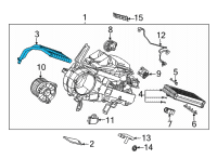 OEM 2022 Toyota Highlander Heater Core Diagram - 87107-0E060