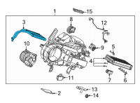 OEM 2021 Toyota Highlander Heater Core Diagram - 87107-0E060