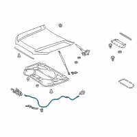 OEM 2018 Toyota 4Runner Release Cable Diagram - 53630-35100