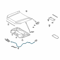 OEM 2020 Lexus GX460 Cable Assembly, Hood Lock Diagram - 53630-35100