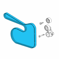 OEM 2018 Chevrolet Cruze Belt-Generator & A/C Compressor Diagram - 55571050