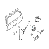 OEM Nissan Pathfinder Armada Cable Assy-Back Door Opener Diagram - 90512-7S000