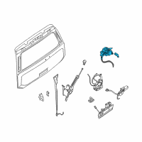 OEM 2012 Nissan Armada Back Door Lock Assembly Window, Hatch Diagram - 90330-7S000