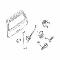 OEM 2014 Nissan Armada Cable -Back DOOOR Window Diagram - 90333-ZZ90A