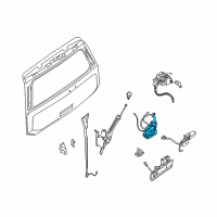 OEM 2011 Nissan Armada Back Door Lock Assembly Diagram - 90502-7S400