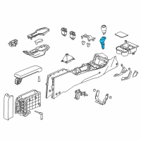 OEM 2014 Honda CR-Z Knob Sub-Assy., Select Lever *NH167L* (GRAPHITE BLACK) Diagram - 54131-SZT-A52ZA