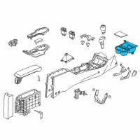 OEM Honda CR-Z Holder Assembly, Front Cup (Graphite Black) Diagram - 83404-SZT-J01ZA