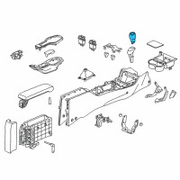 OEM 2016 Honda CR-Z Knob, Change Lever *NH846L* (THREAD MEDIUM GRAY) Diagram - 54102-SZT-013ZE