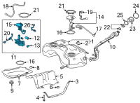 OEM Toyota Corolla Cross Fuel Pump Assembly Diagram - 77020-0A130