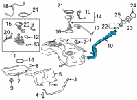 OEM 2022 Toyota Corolla Cross Filler Pipe Diagram - 77201-0A050