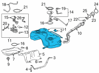 OEM 2022 Toyota Corolla Cross Fuel Tank Diagram - 77001-0A130