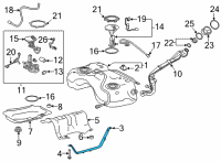 OEM 2022 Toyota Corolla Cross Tank Strap Diagram - 77601-0A010