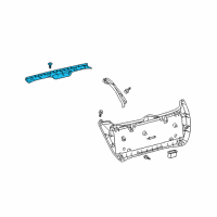 OEM Pontiac Vibe Molding, Lift Gate Window Upper Garnish *Gray Diagram - 19184820