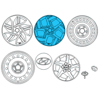 OEM Hyundai Venue Aluminium Wheel Assembly Diagram - 52910-K2200
