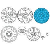 OEM Hyundai Venue Steel Wheel Assembly Diagram - 52910-K2000