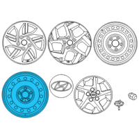 OEM 2021 Hyundai Venue Temporary Wheel Assembly Diagram - 52910-2K905