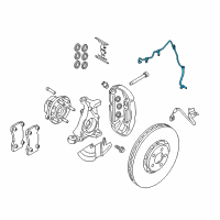 OEM 2017 Ford Mustang Front Speed Sensor Diagram - FR3Z-2C204-A