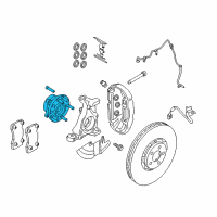 OEM 2021 Ford Mustang Front Hub & Bearing Diagram - FR3Z-1109-A