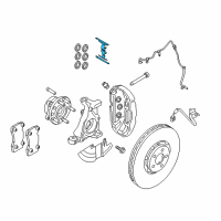 OEM 2018 Ford Mustang Caliper Retainer Kit Diagram - FR3Z-2068-D