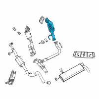 OEM 2018 Jeep Wrangler JK Exhaust Catalytic Converter Diagram - 68085119AH