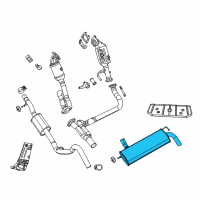 OEM Jeep Wrangler JK Exhaust Muffler And Tailpipe Diagram - 5147215AD