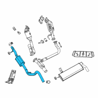 OEM 2012 Jeep Wrangler Exhaust Extension Pipe Diagram - 5147213AD