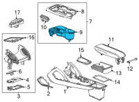 OEM Chevrolet Trailblazer Cup Holder Diagram - 42620636