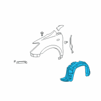 OEM Scion Fender Liner Diagram - 53875-52092