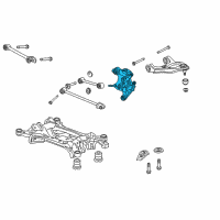 OEM 2008 Honda Accord Knuckle, Right Rear Diagram - 52210-TA0-A00