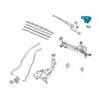 OEM Acura RDX Motor, Front Wiper Diagram - 76505-TX4-A01