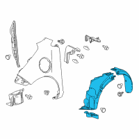 OEM 2015 Chevrolet Spark EV Fender Liner Diagram - 95292439