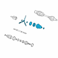 OEM 1999 Oldsmobile Intrigue Joint Kit, Front Wheel Drive Shaft Tri-Pot Diagram - 26062632