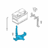 OEM 2015 Hyundai Sonata Tray Assembly-Battery Diagram - 37150-4R000