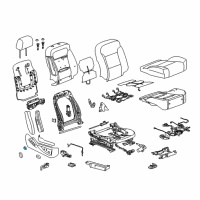 OEM 2018 GMC Yukon XL Seat Switch Knob Diagram - 22847894