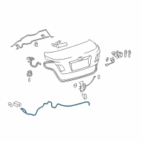 OEM 2007 Toyota Camry Release Cable Diagram - 64607-06170