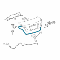 OEM 2007 Toyota Camry Weatherstrip Diagram - 64461-06060