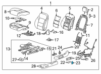 OEM 2022 Chevrolet Blazer Seat Switch Knob Diagram - 13274112