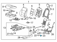 OEM 2016 Chevrolet Malibu Seat Switch Knob Diagram - 13274112