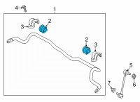 OEM Hyundai Ioniq 5 BUSH-STABILIZER BAR Diagram - 54813-GI000