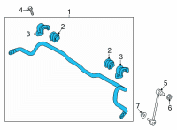 OEM Hyundai Ioniq 5 BAR ASSY-FR STABILIZER Diagram - 54810-GI000