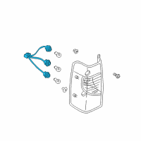 OEM Nissan Rear Combination Lamp Socket Assembly, Right Diagram - 26551-7Z800