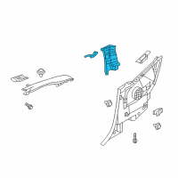 OEM Hyundai Veloster Trim Assembly-Center Pillar Upper LH Diagram - 85830-2V100-RY