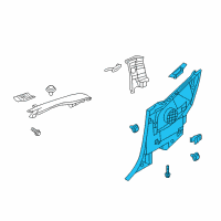 OEM Hyundai Veloster Trim Assembly-Quarter Inner LH Diagram - 85510-2V100-RY