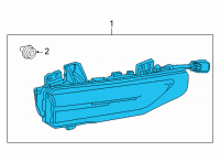 OEM 2022 Chevrolet Bolt EUV Combo Lamp Assembly Diagram - 42779963