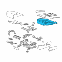 OEM 2016 Cadillac CT6 Seat Cushion Pad Diagram - 23245792