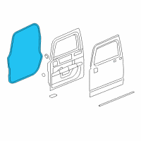 OEM 2010 Hummer H3T Door Weatherstrip Diagram - 25931869