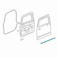 OEM 2009 Hummer H3T Lower Weatherstrip Diagram - 15116981