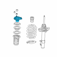 OEM 2020 Honda Ridgeline Rubber, FR. Shock Absorber Mounting Diagram - 51670-T6Z-A02