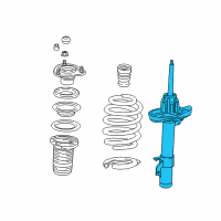 OEM 2022 Honda Ridgeline Shock Absorber Unit, Left Front Diagram - 51621-T6Z-A02