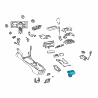 OEM Lexus Instrument Panel Cup Holder Assembly Diagram - 55620-50030-C0